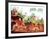 Gnome's at Work - Jack and Jill, August 1940-Frank Dobias-Framed Giclee Print