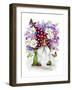 Gnome with Flowers-MAKIKO-Framed Giclee Print