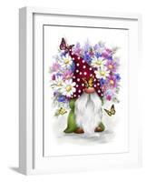 Gnome with Flowers-MAKIKO-Framed Giclee Print