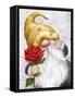Gnome with Red Rose-MAKIKO-Framed Stretched Canvas