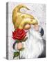 Gnome with Red Rose-MAKIKO-Stretched Canvas