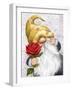 Gnome with Red Rose-MAKIKO-Framed Giclee Print