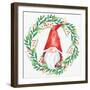 Gnome Wreath 1-Kim Allen-Framed Premium Giclee Print