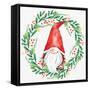 Gnome Wreath 1-Kim Allen-Framed Stretched Canvas