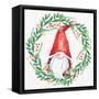 Gnome Wreath 1-Kim Allen-Framed Stretched Canvas