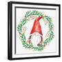 Gnome Wreath 1-Kim Allen-Framed Art Print