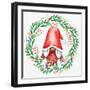 Gnome Wreath 2 v2-Kim Allen-Framed Art Print