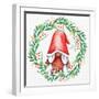 Gnome Wreath 2 v2-Kim Allen-Framed Art Print