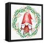 Gnome Wreath 2-Kim Allen-Framed Stretched Canvas