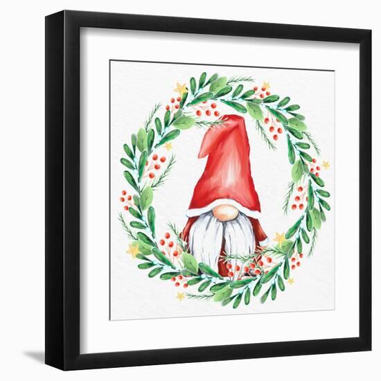 Gnome Wreath 3-Kim Allen-Framed Art Print