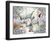 Gnomes in Snowy Forest-MAKIKO-Framed Giclee Print