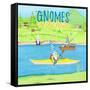 Gnomes on the Water III-Hugo Edwins-Framed Stretched Canvas