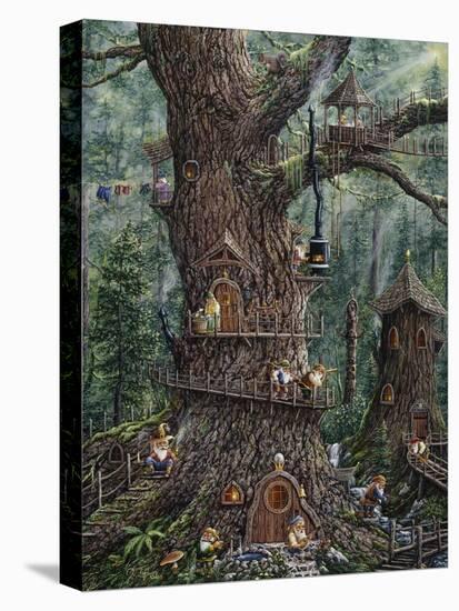 Gnomes Sweet Home-Jeff Tift-Stretched Canvas