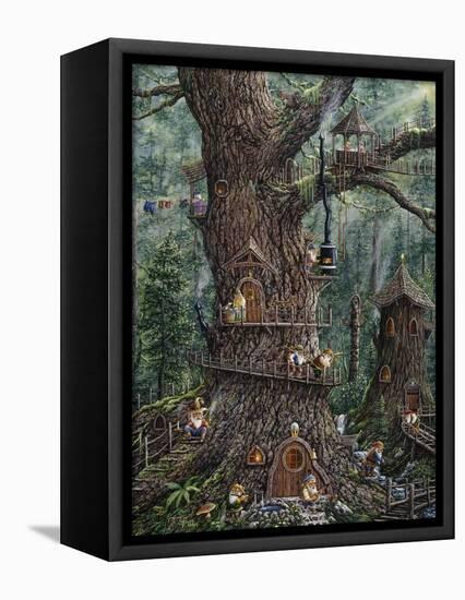 Gnomes Sweet Home-Jeff Tift-Framed Stretched Canvas