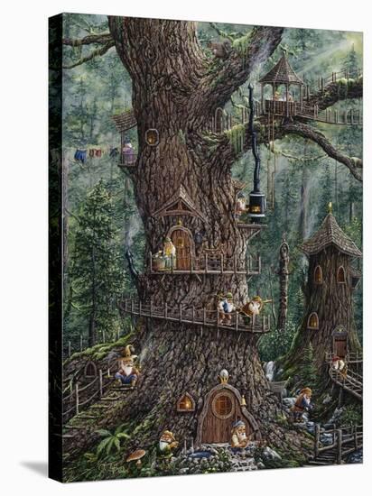 Gnomes Sweet Home-Jeff Tift-Stretched Canvas