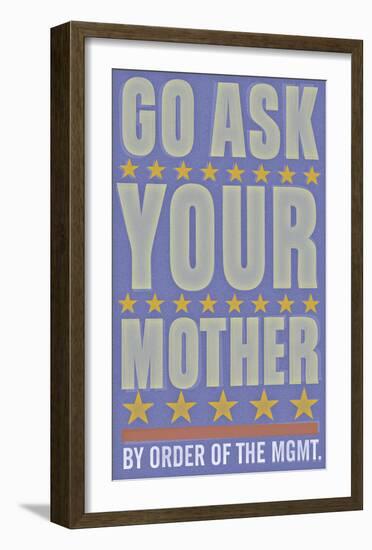 Go Ask Your Mother-John W^ Golden-Framed Art Print