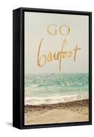 Go Barefoot Beach-Sarah Gardner-Framed Stretched Canvas