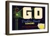 Go Brand - Oxnard, California - Citrus Crate Label-Lantern Press-Framed Art Print