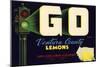 Go Brand - Oxnard, California - Citrus Crate Label-Lantern Press-Mounted Art Print