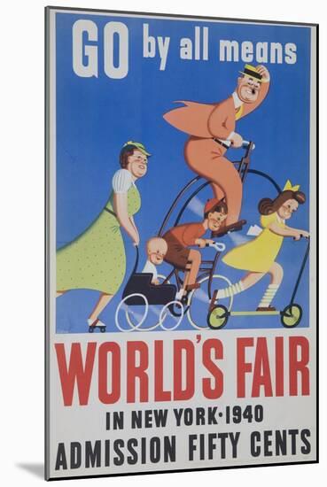 Go by All Means 1964 New York City Worlds Fair Poster-null-Mounted Giclee Print