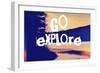 Go Explore-Vintage Skies-Framed Premium Giclee Print