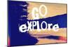 Go Explore-Vintage Skies-Mounted Premium Giclee Print