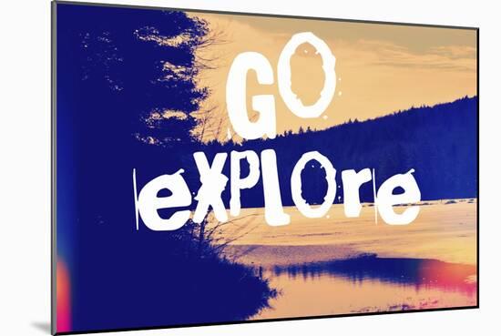 Go Explore-Vintage Skies-Mounted Giclee Print