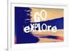 Go Explore-Vintage Skies-Framed Giclee Print