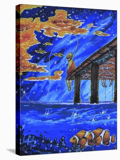 Go Fishing-Martin Nasim-Stretched Canvas