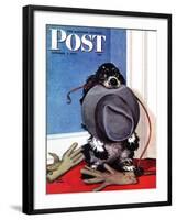 "Go for A Walk?," Saturday Evening Post Cover, October 7, 1944-Albert Staehle-Framed Giclee Print