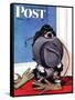 "Go for A Walk?," Saturday Evening Post Cover, October 7, 1944-Albert Staehle-Framed Stretched Canvas