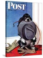 "Go for A Walk?," Saturday Evening Post Cover, October 7, 1944-Albert Staehle-Stretched Canvas