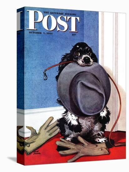 "Go for A Walk?," Saturday Evening Post Cover, October 7, 1944-Albert Staehle-Stretched Canvas