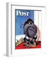 "Go for A Walk?," Saturday Evening Post Cover, October 7, 1944-Albert Staehle-Framed Giclee Print