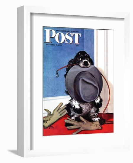 "Go for A Walk?," Saturday Evening Post Cover, October 7, 1944-Albert Staehle-Framed Giclee Print