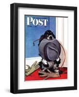 "Go for A Walk?," Saturday Evening Post Cover, October 7, 1944-Albert Staehle-Framed Premium Giclee Print