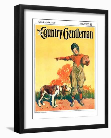 "Go Home, Boy!," Country Gentleman Cover, November 1, 1928-William Meade Prince-Framed Giclee Print