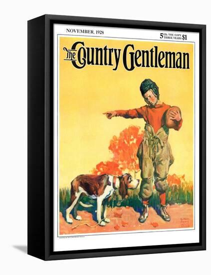 "Go Home, Boy!," Country Gentleman Cover, November 1, 1928-William Meade Prince-Framed Stretched Canvas