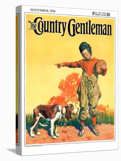 "Go Home, Boy!," Country Gentleman Cover, November 1, 1928-William Meade Prince-Stretched Canvas