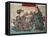 Go into Mountain Man and Woman for Give Birth-Kyosai Kawanabe-Framed Stretched Canvas