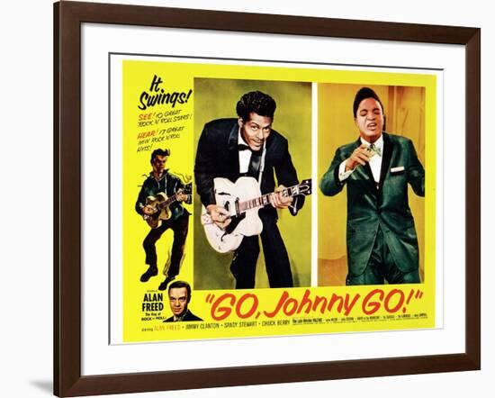 Go, Johnny, Go!, Bottom Left: Alan Freed, 2nd Left: Chuck Berry, Jackie Wilson, 1959-null-Framed Art Print