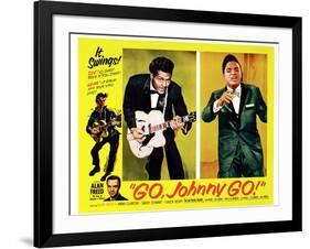 Go, Johnny, Go!, Bottom Left: Alan Freed, 2nd Left: Chuck Berry, Jackie Wilson, 1959-null-Framed Art Print