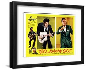 Go, Johnny, Go!, Bottom Left: Alan Freed, 2nd Left: Chuck Berry, Jackie Wilson, 1959-null-Framed Art Print