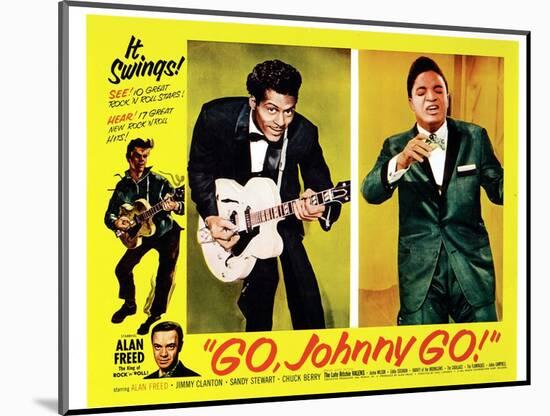 Go, Johnny, Go!, Bottom Left: Alan Freed, 2nd Left: Chuck Berry, Jackie Wilson, 1959-null-Mounted Art Print