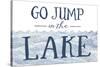 Go Jump in the Lake (Wave)-Lantern Press-Stretched Canvas