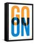 Go On Poster I-NaxArt-Framed Stretched Canvas