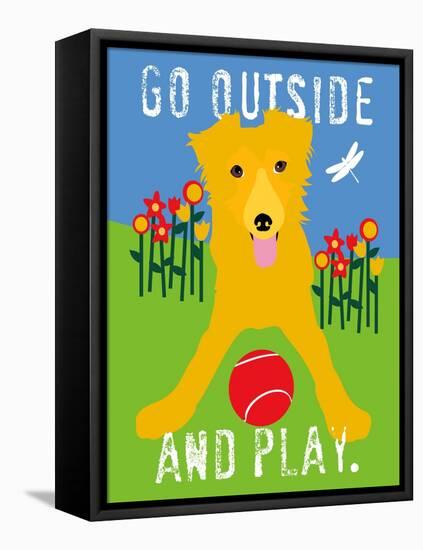 Go Outside and Play-Ginger Oliphant-Framed Stretched Canvas