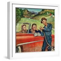 "Go Two Miles, Turn Left...", July 9, 1955-Amos Sewell-Framed Giclee Print