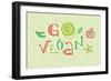 Go Vegan Hand Lettering Illustration-CPDLab-Framed Art Print