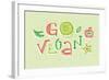 Go Vegan Hand Lettering Illustration-CPDLab-Framed Art Print